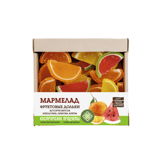 Мармелад желейный “фруктовые дольки” ассорти