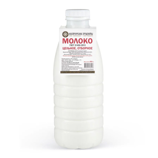 Молоко "Костромские продукты" цельное, отборное 950г
